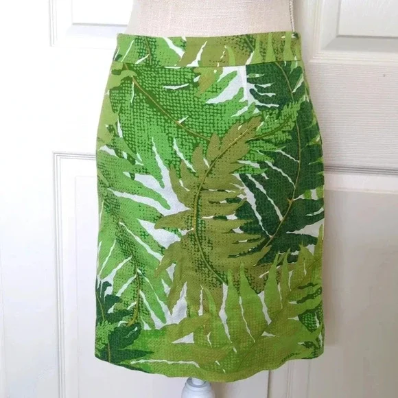 Anthropologie Green Palm "Talipot Skirt" by Vanessa Virginia - Picture 3 of 5